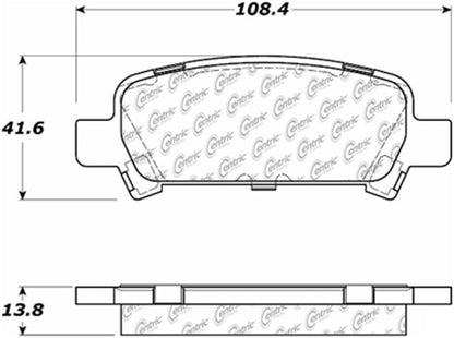 Centric Parts Disc Brake Pad Set Posi Quiet Ceramic with Shims and Hardware for 2005-2009 Subaru Legacy 105.07701