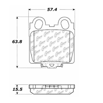 Centric Parts Disc Brake Pad Set Posi Quiet Ceramic with Shims for Lexus GS/IS/SC 1998-2010 105.07710