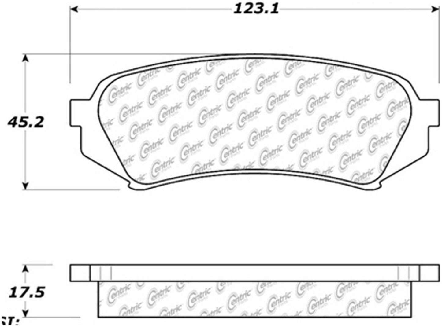 Centric Parts Disc Brake Pad Set Posi Quiet Ceramic with Shimmed for 1998-2007 Lexus LX470 Toyota Land Cruiser 105.07730
