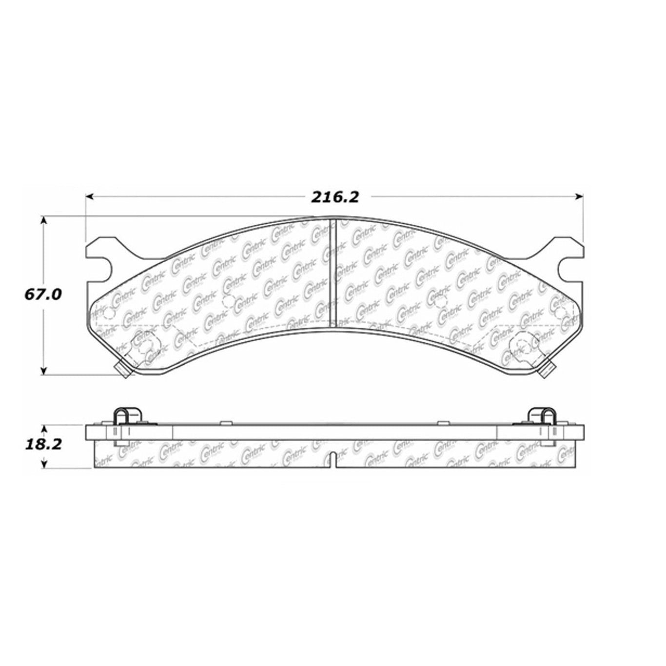 Centric Parts Disc Brake Pad Set Posi Quiet Ceramic with Shims and Hardware for 2000-2005 Cadillac DeVille 105.07840