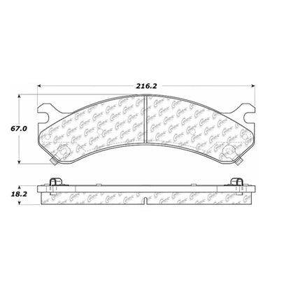 Centric Parts Disc Brake Pad Set Posi Quiet Ceramic with Shims and Hardware for 2000-2005 Cadillac DeVille 105.07840