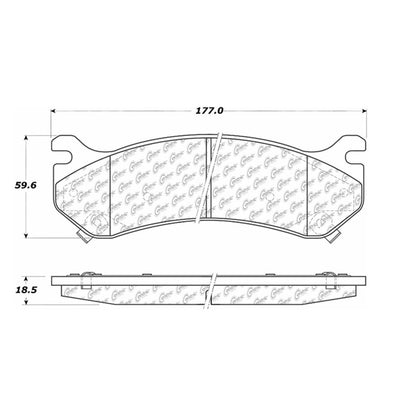 Centric Parts Disc Brake Pad Set Posi Quiet Ceramic with Shims for 2002-2006 Cadillac Escalade 105.07850