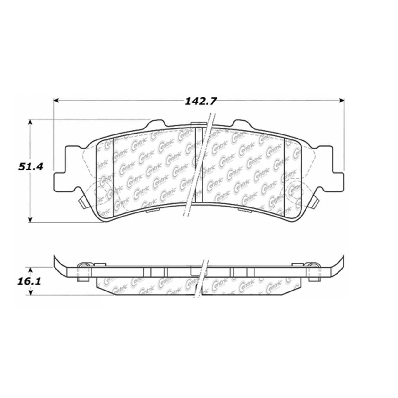Centric Parts Disc Brake Pad Set Posi Quiet Ceramic with Shimmed for 2000-2005 Cadillac DeVille Chevrolet Astro Avalanche Silverado Suburban Tahoe GMC Safari Sierra Yukon 105.07920