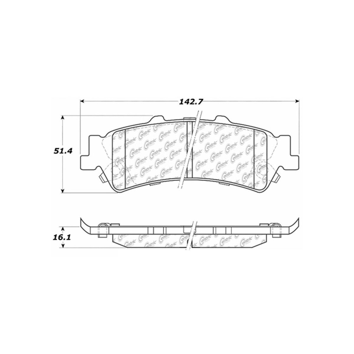 Centric Parts Disc Brake Pad Set Posi Quiet Ceramic with Shimmed for 2000-2005 Cadillac DeVille Chevrolet Astro Avalanche Silverado Suburban Tahoe GMC Safari Sierra Yukon 105.07920