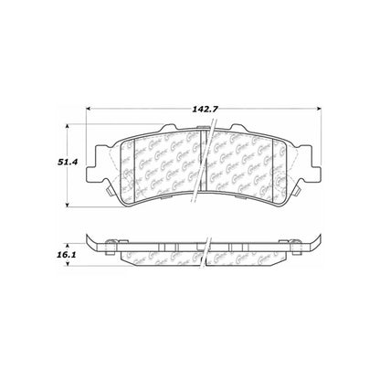 Centric Parts Disc Brake Pad Set Posi Quiet Ceramic with Shimmed for 2000-2005 Cadillac DeVille Chevrolet Astro Avalanche Silverado Suburban Tahoe GMC Safari Sierra Yukon 105.07920