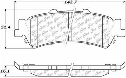Centric Parts Disc Brake Pad Set Posi Quiet Ceramic with Shims for 2003-2011 Chevrolet Silverado 1500 GMC Sierra 1500 105.07921