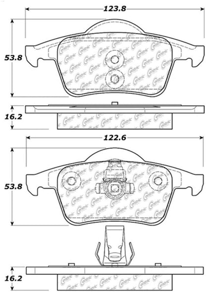 Centric Parts Disc Brake Pad Set Posi Quiet Ceramic with Shims and Hardware for 2001-2009 Volvo S60, 1999-2000 Volvo S70, 1999-2006 Volvo S80, 1999-2007 Volvo V70, 1999-2003 Volvo XC70 105.07950