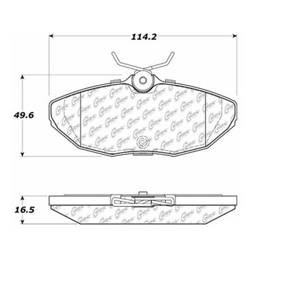 Centric Parts Disc Brake Pad Set Posi Quiet Ceramic with Shims for 2001-2005 Dodge Viper, Ford Thunderbird, Jaguar S-Type, XJ8, Lincoln LS