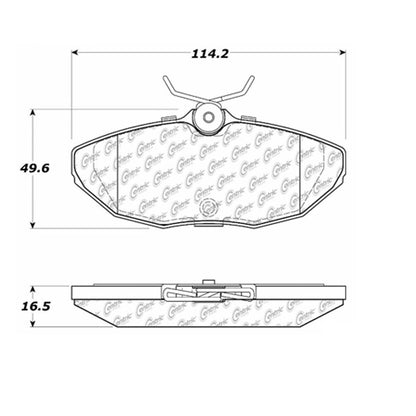 Centric Parts Disc Brake Pad Set Posi Quiet Ceramic with Shims for 2001-2005 Dodge Viper, Ford Thunderbird, Jaguar S-Type, XJ8, Lincoln LS