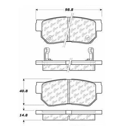 Centric Parts Disc Brake Pad Set Posi Quiet Ceramic with Shims for Aston Martin Vanquish 2005-2001 105.08100