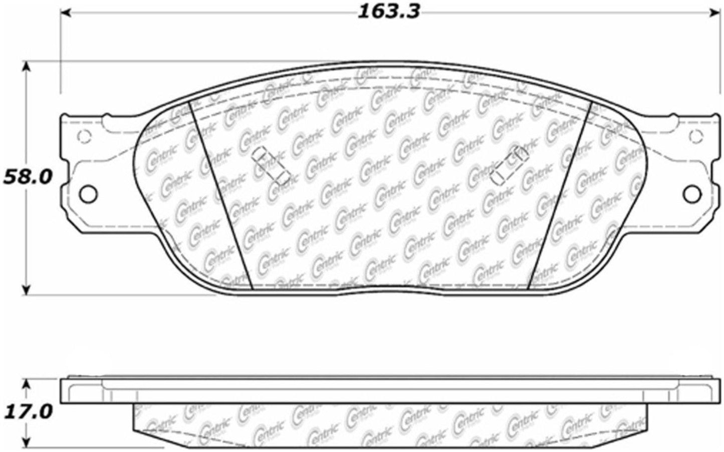Centric Parts Disc Brake Pad Set Posi Quiet Ceramic with Shims and Hardware for 2001-2002 Toyota Sequoia Tundra 105.08120
