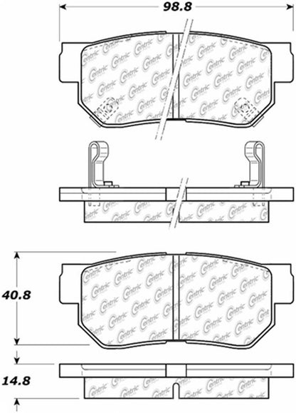 Centric Parts Disc Brake Pad Set Posi Quiet Ceramic with Shims for 2001-2010 Hyundai, Kia and related models