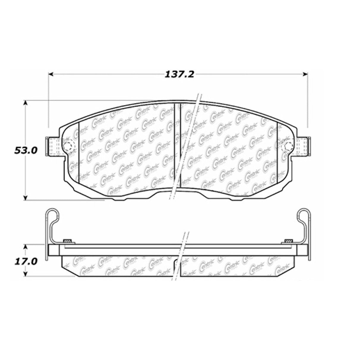 Centric Parts Disc Brake Pad Set Posi Quiet Ceramic with Shims for 2005-2003 Infiniti G35 105.08150