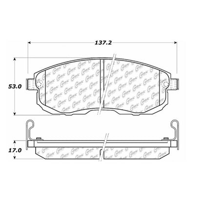 Centric Parts Disc Brake Pad Set Posi Quiet Ceramic with Shims for 2005-2003 Infiniti G35 105.08150