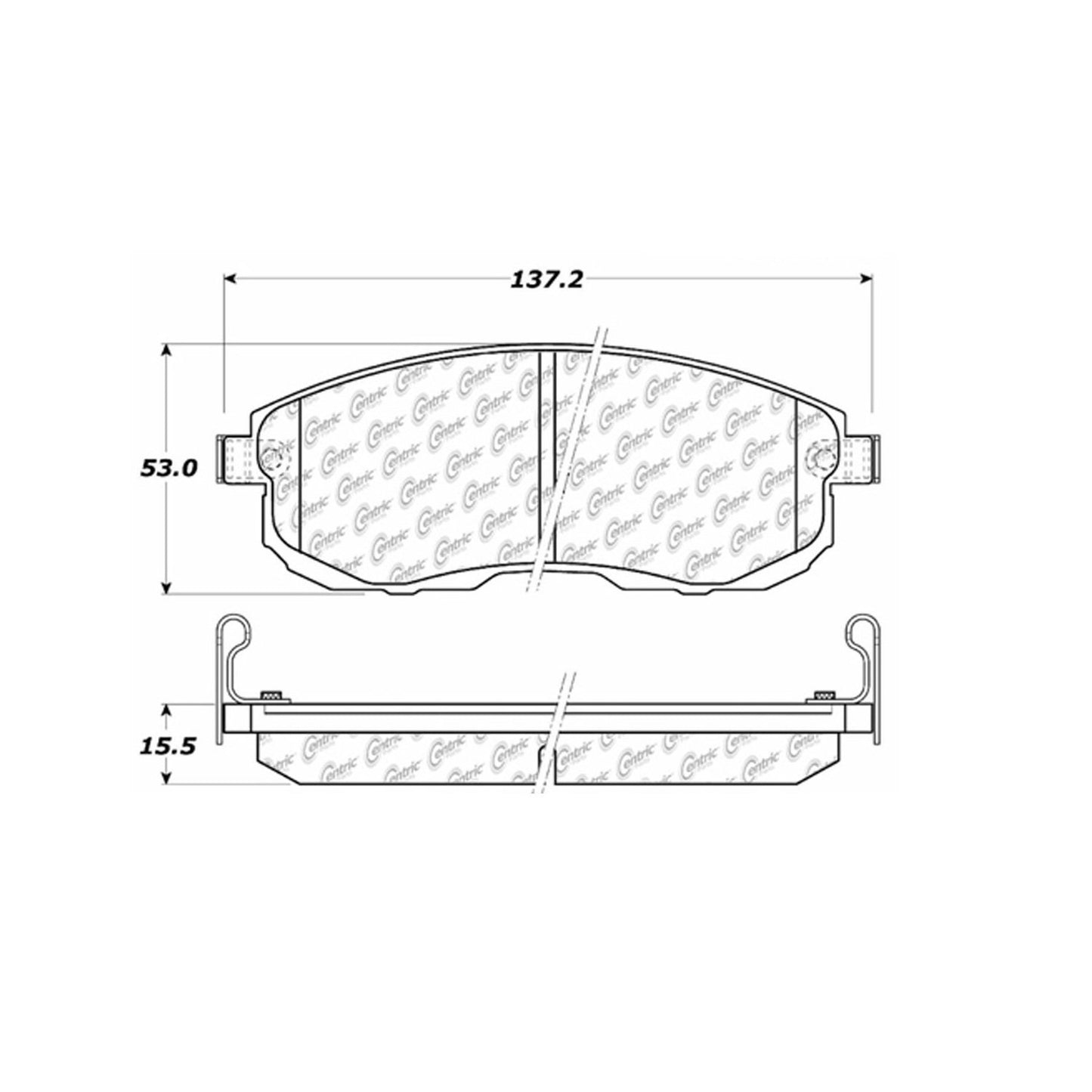 Centric Parts Disc Brake Pad Set Posi Quiet Ceramic with Shims for 2002-2006 Nissan Altima