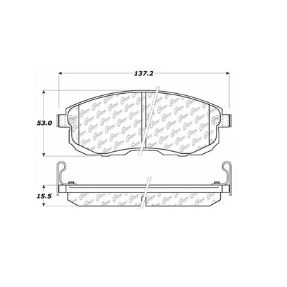 Centric Parts Disc Brake Pad Set Posi Quiet Ceramic with Shims for 2002-2006 Nissan Altima