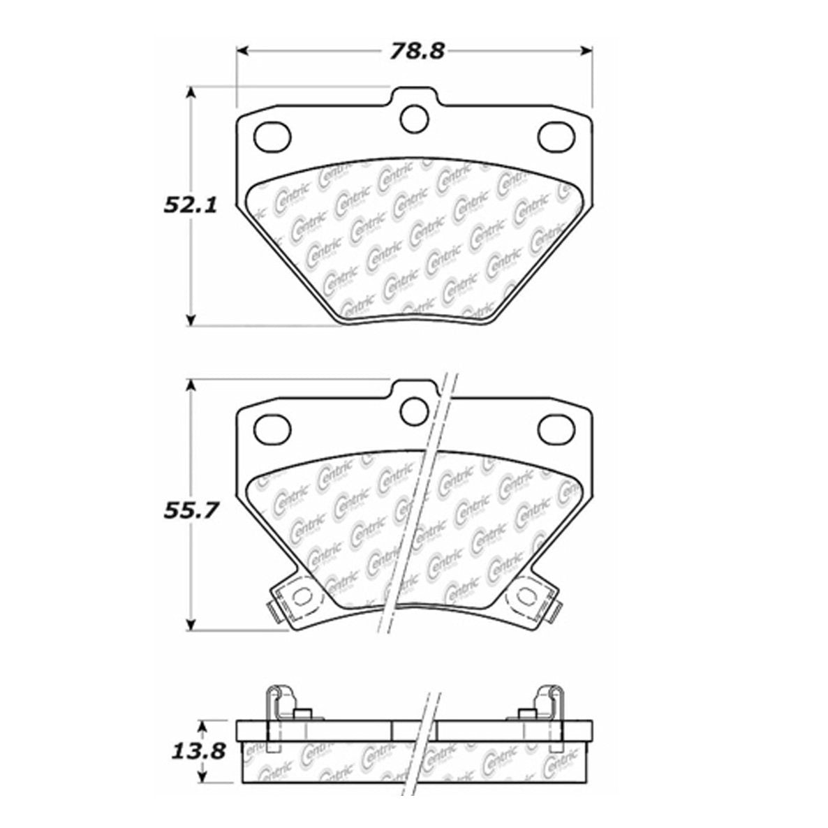 Centric Parts Disc Brake Pad Set Posi Quiet Ceramic with Shims for 2003-2006 Pontiac Vibe, 2000-2005 Toyota Celica, 2005-2006 Corolla, 2003-2007 Matrix 105.08230