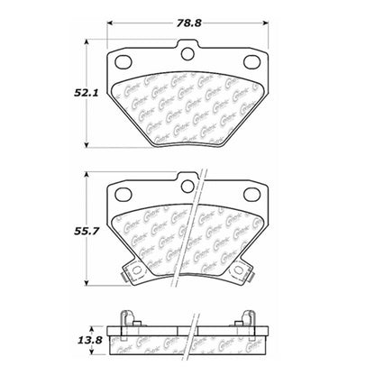 Centric Parts Disc Brake Pad Set Posi Quiet Ceramic with Shims for 2003-2006 Pontiac Vibe, 2000-2005 Toyota Celica, 2005-2006 Corolla, 2003-2007 Matrix 105.08230