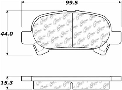 Centric Parts Disc Brake Pad Set Posi Quiet Ceramic with Shims and Hardware for 2005-2008 Toyota Avalon Camry Solara 105.08280