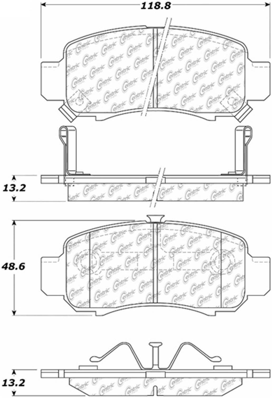 Centric Parts Disc Brake Pad Set Posi Quiet Ceramic with Shims for 2000-2006 Honda Insight 105.08320