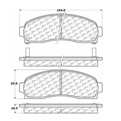 Centric Parts Disc Brake Pad Set Posi Quiet Ceramic with Shims for 2002-2012 Chevrolet Ford Mazda