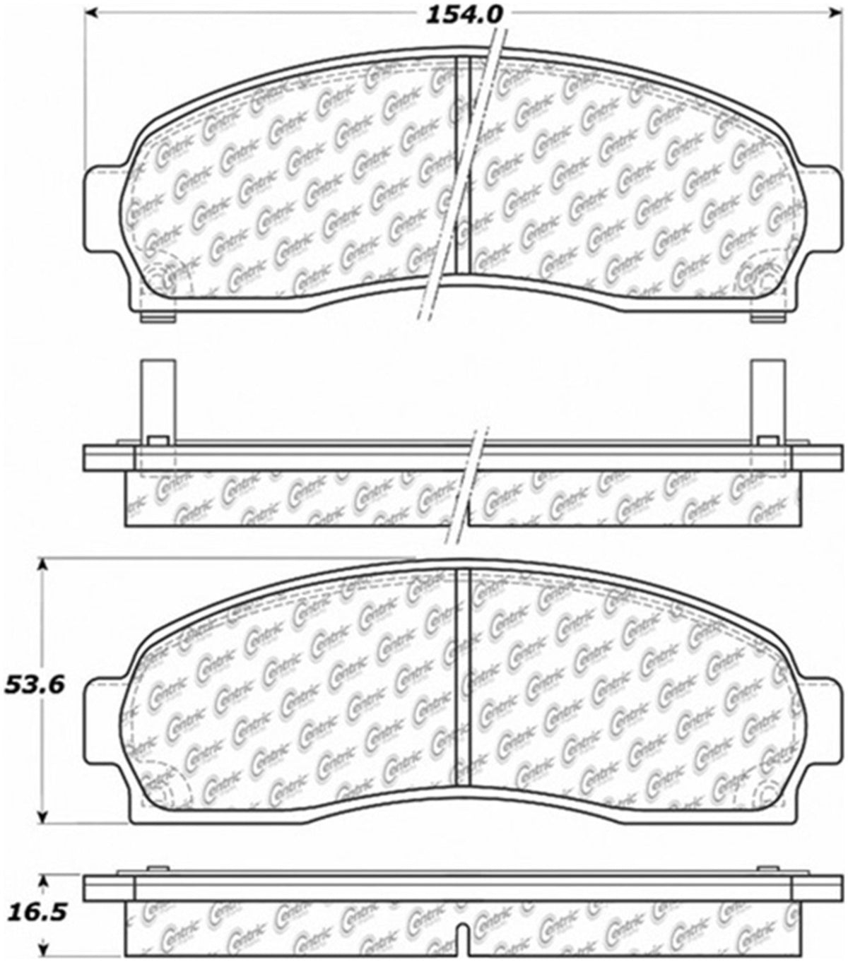 Centric Parts Disc Brake Pad Set Posi Quiet Ceramic with Shims and Hardware for 2001-2005 Ford Explorer Sport Trac 105.08331