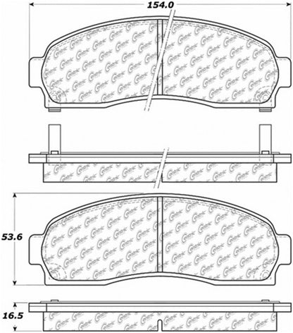 Centric Parts Disc Brake Pad Set Posi Quiet Ceramic with Shims and Hardware for 2001-2005 Ford Explorer Sport Trac 105.08331