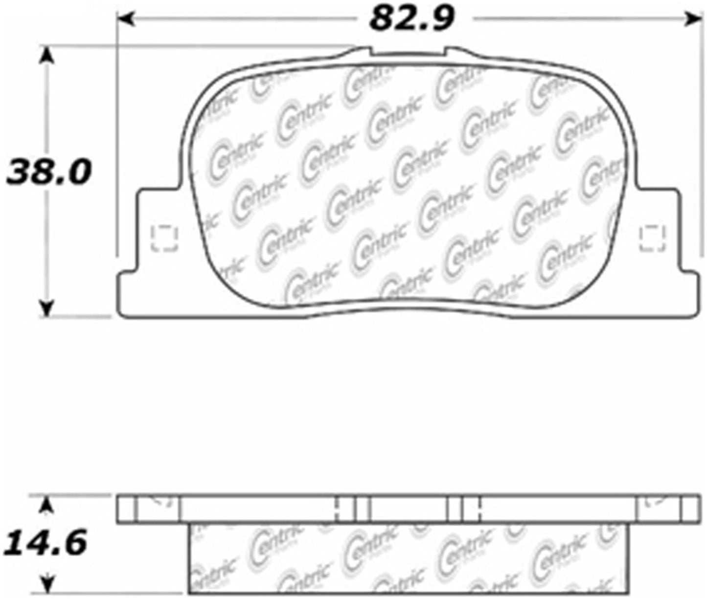 Centric Parts Disc Brake Pad Set Posi Quiet Ceramic with Shimmed for 2000-2001 Lexus ES300 2000-2001 Toyota Camry 2005-2010 Scion tC 105.08350
