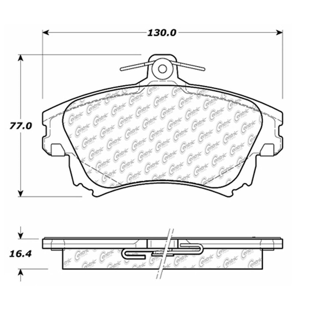 Centric Parts Disc Brake Pad Set Posi Quiet Ceramic with Shims for 2000-2012 Volvo S40 V40 105.08370