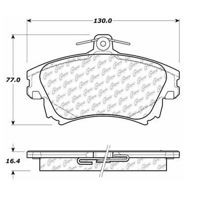 Centric Parts Disc Brake Pad Set Posi Quiet Ceramic with Shims for 2000-2012 Volvo S40 V40 105.08370
