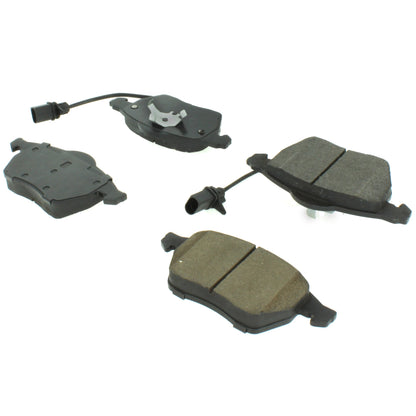 Centric Parts Disc Brake Pad Set Posi Quiet Ceramic with Shims for Audi A4/A4 Quattro 2008-1999, A6/A6 Quattro 2006-1998, Seat Exeo 2011, VW Passat 2005-1999, Sharan 2002 10508400