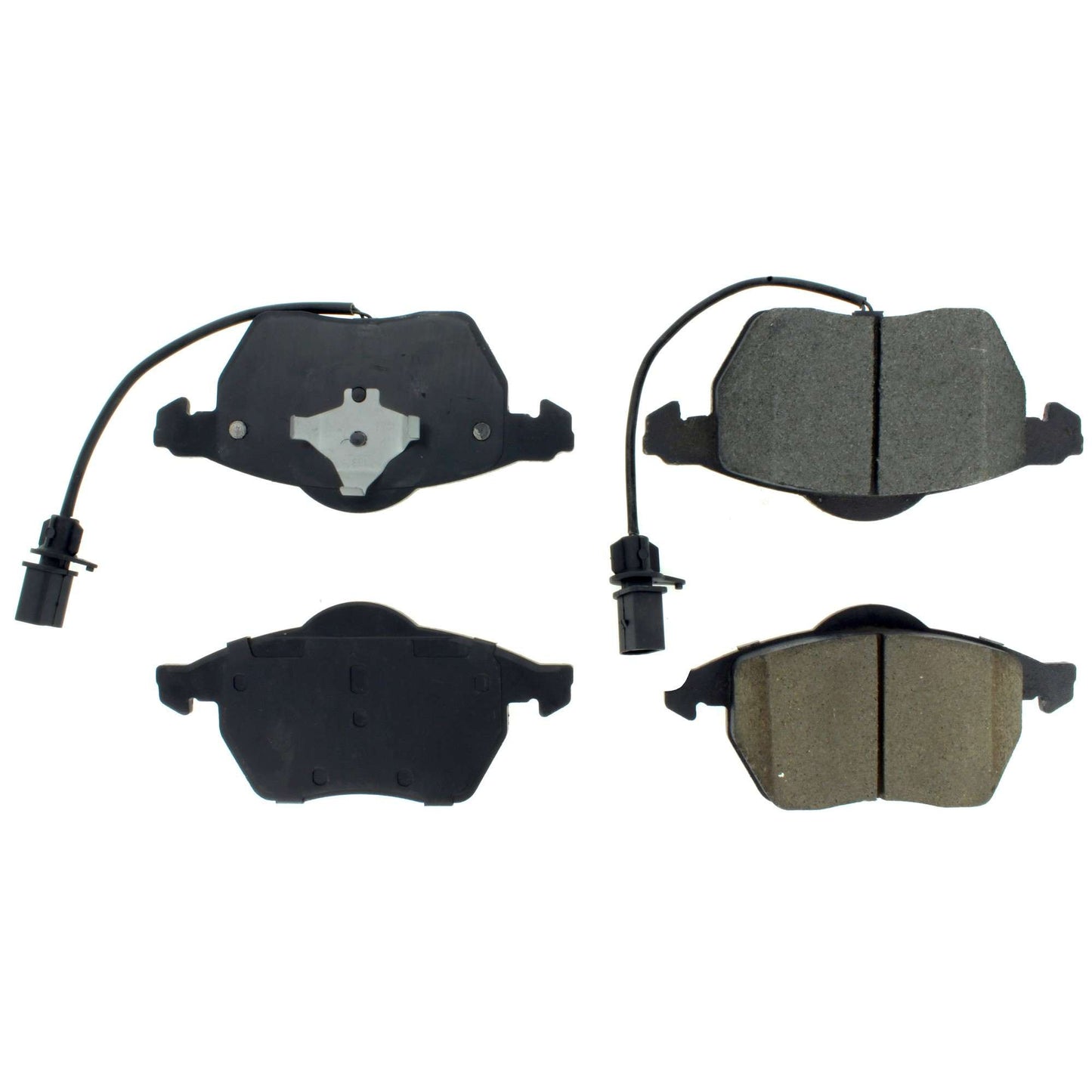 Centric Parts Disc Brake Pad Set Posi Quiet Ceramic with Shims for Audi A4/A4 Quattro 2008-1999, A6/A6 Quattro 2006-1998, Seat Exeo 2011, VW Passat 2005-1999, Sharan 2002 10508400