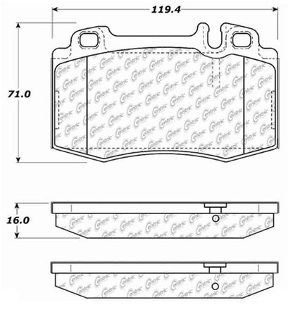 Centric Parts Disc Brake Pad Set Posi Quiet Ceramic with Shims and Hardware for 2008-2013 Mercedes-Benz CLS550 E350 E550 S600 SL550 105.08472