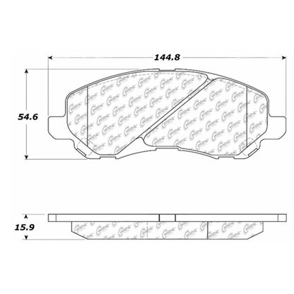 Centric Parts Disc Brake Pad Set Posi Quiet Ceramic with Shims and Hardware for 2001-2017 Chrysler Dodge Jeep Mitsubishi