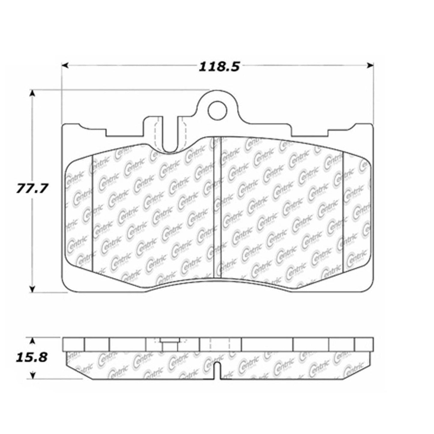 Centric Parts Disc Brake Pad Set Posi Quiet Ceramic with Shims for 2001-2006 Lexus LS430 105.08700