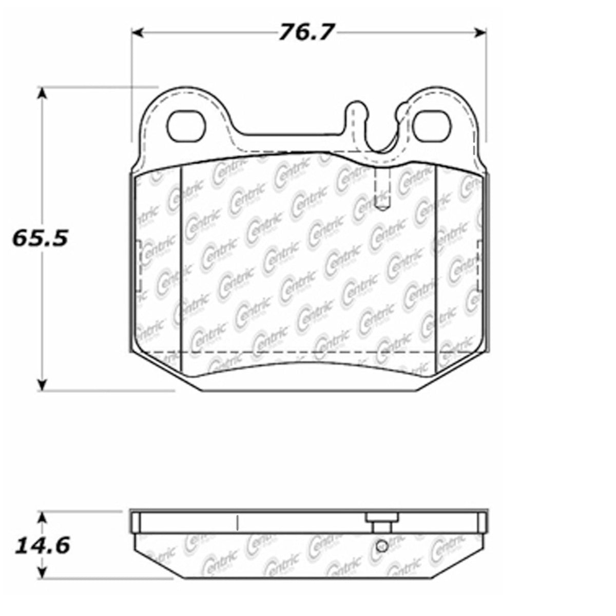 Centric Parts Disc Brake Pad Set Posi Quiet Ceramic with Shims for Maserati Quattroporte 2005-04, Mercedes-Benz ML55 AMG 2003-00, ML430 2001-00, ML500 2005-02 105.08740