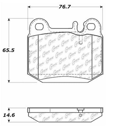 Centric Parts Disc Brake Pad Set Posi Quiet Ceramic with Shims for Maserati Quattroporte 2005-04, Mercedes-Benz ML55 AMG 2003-00, ML430 2001-00, ML500 2005-02 105.08740