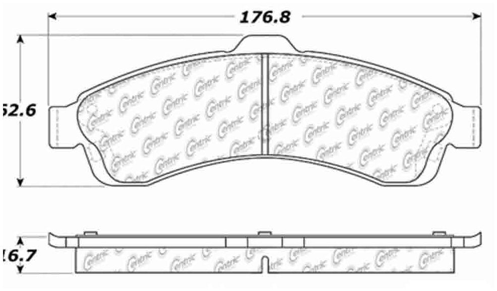 Centric Parts Disc Brake Pad Set Posi Quiet Ceramic with Shims for 2005-2004 Buick Rainier, Chevrolet SSR, Trailblazer