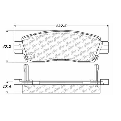 Centric Parts Disc Brake Pad Set Posi Quiet Ceramic with Shims for 2004-2017 Buick Enclave and Related Models 105.08830