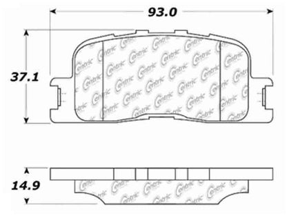Centric Parts Disc Brake Pad Set Posi Quiet Ceramic with Shims and Hardware for 2003-2002 Lexus ES300 2006-2004 ES330 2006-2002 Toyota Camry 105.08850