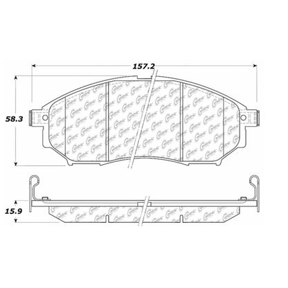 Centric Parts Disc Brake Pad Set Posi Quiet Ceramic with Shims for 2008-2019 Infiniti Models 105.08880
