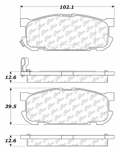 Centric Parts Disc Brake Pad Set Posi Quiet Ceramic with Shims for 2001-2005 Mazda Miata 105.08910
