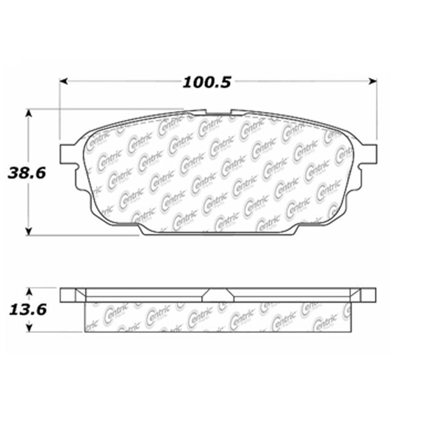 Centric Parts Disc Brake Pad Set Posi Quiet Ceramic with Shims and Hardware for 2001-2003 Mazda Protege5 105.08920