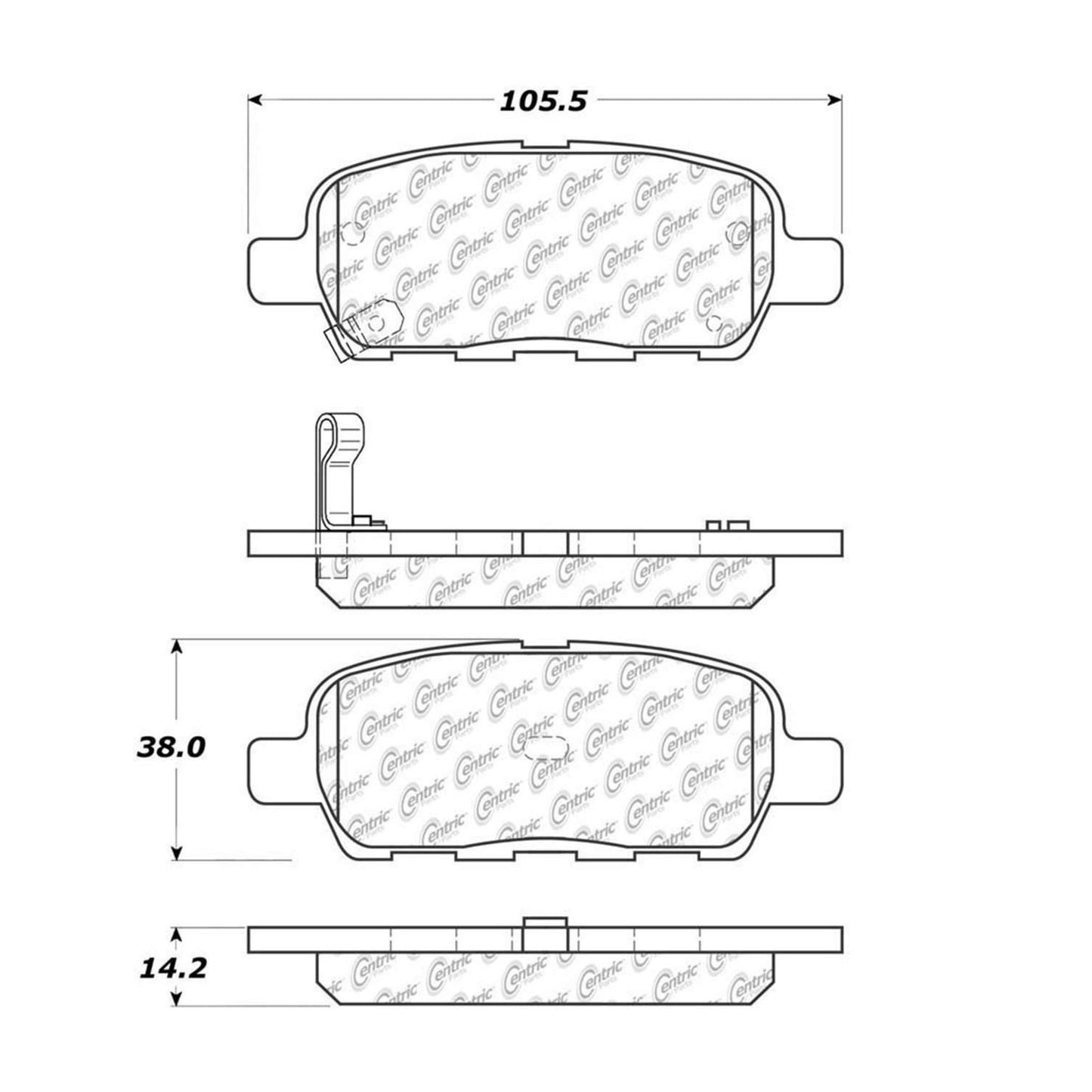 Centric Parts Disc Brake Pad Set 105.09051