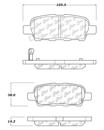 Centric Parts Disc Brake Pad Set with Posi Quiet technology 105.09052