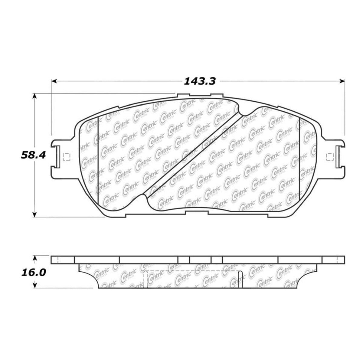 Centric Parts Disc Brake Pad Set with Posi Quiet technology 105.09062