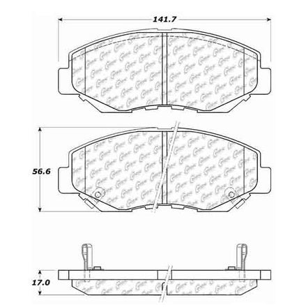 Centric Parts Disc Brake Pad Set with Posi Quiet technology 105.09143