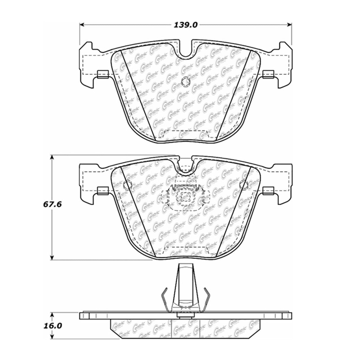 Centric Parts Disc Brake Pad Set 105.09193