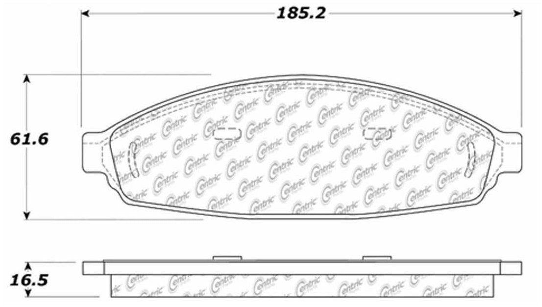 Centric Parts Disc Brake Pad Set Posi Quiet Ceramic with Shimmed for 2003-2011 Ford Crown Victoria Lincoln Town Car Mercury Grand Marquis Marauder 105.09310
