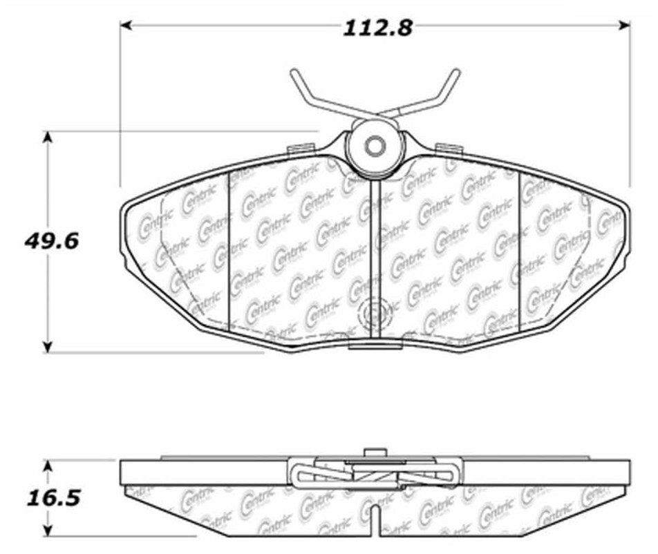 Centric Parts Disc Brake Pad Set Posi Quiet Ceramic with Shims and Hardware for 2005-2003 Jaguar S-Type 2005-2004 Vanden Plas 2004 XJ8 105.09440